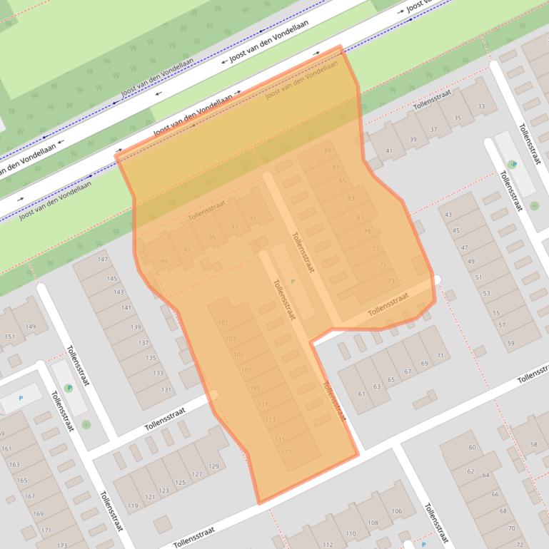 Kaart van postcodegebied 5343HG.