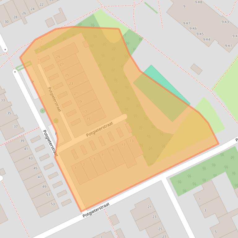 Kaart van postcodegebied 5343HP.