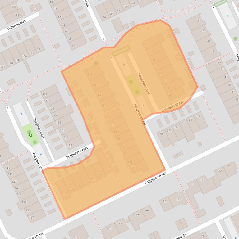 Kaart van postcodegebied 5343HS.