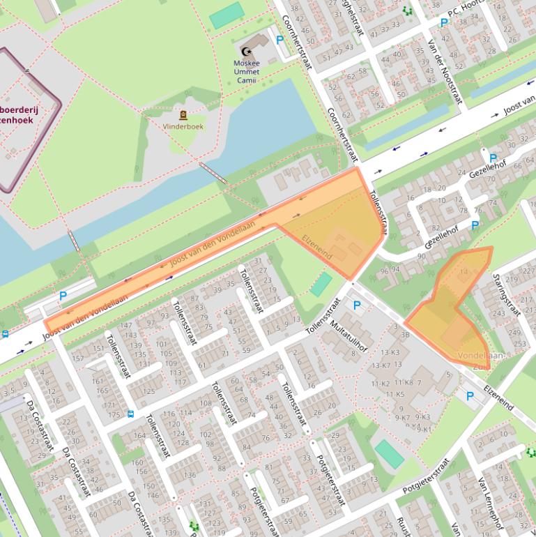 Kaart van postcodegebied 5343JB.