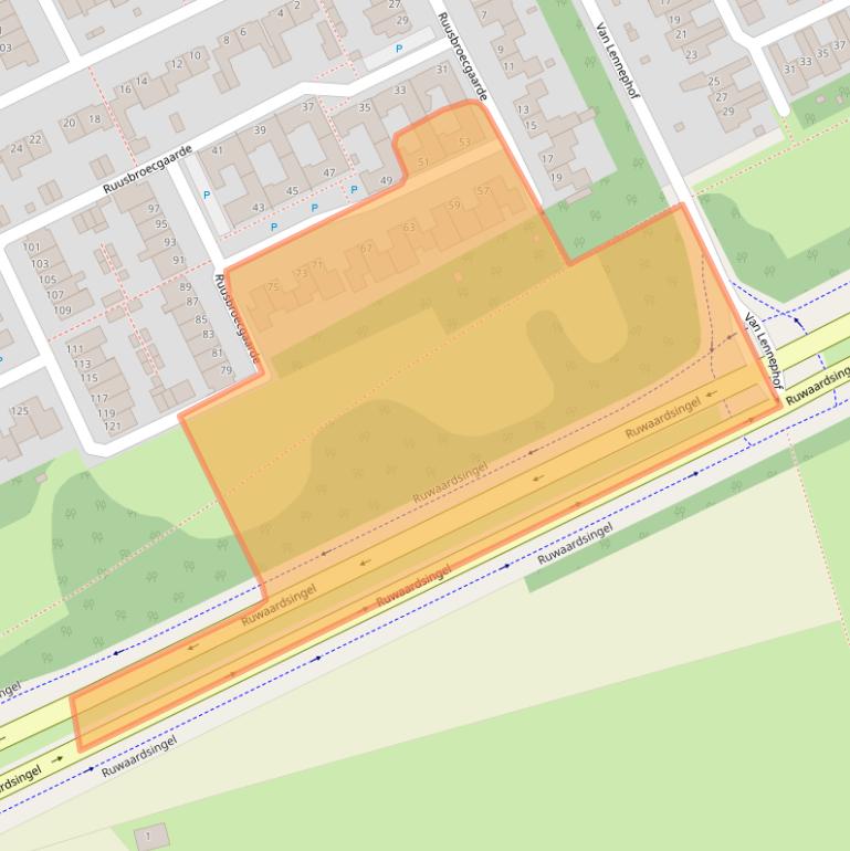 Kaart van postcodegebied 5343JH.