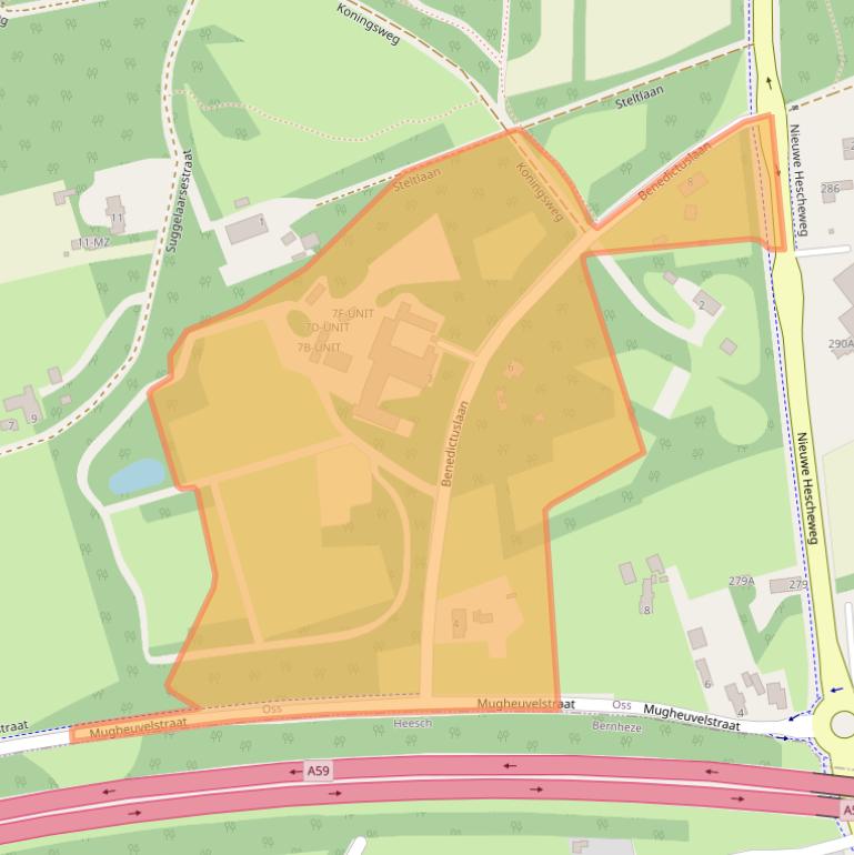 Kaart van postcodegebied 5343NB.