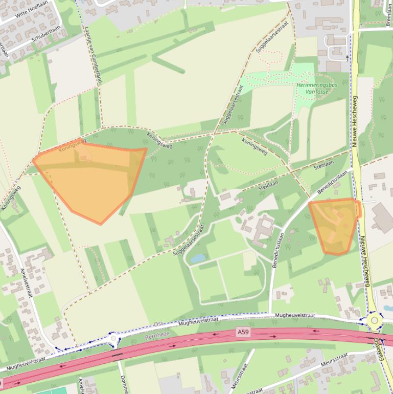 Kaart van postcodegebied 5343NC.
