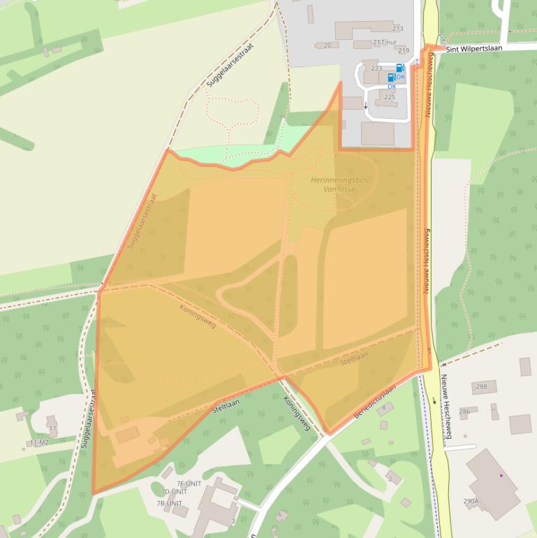 Kaart van postcodegebied 5343NE.