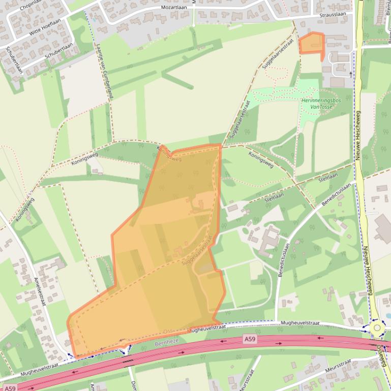 Kaart van postcodegebied 5343NH.