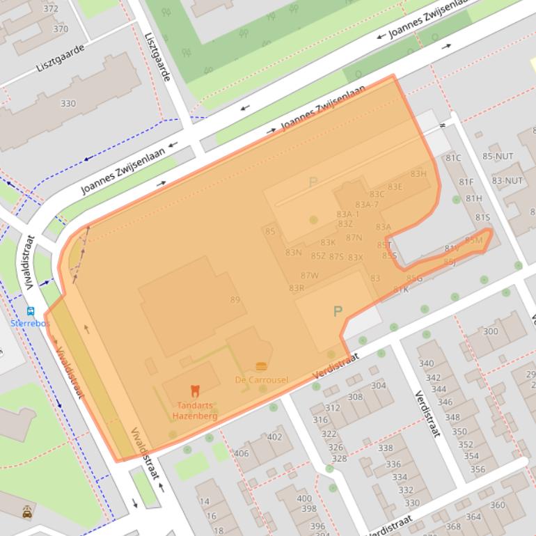 Kaart van postcodegebied 5343VD.