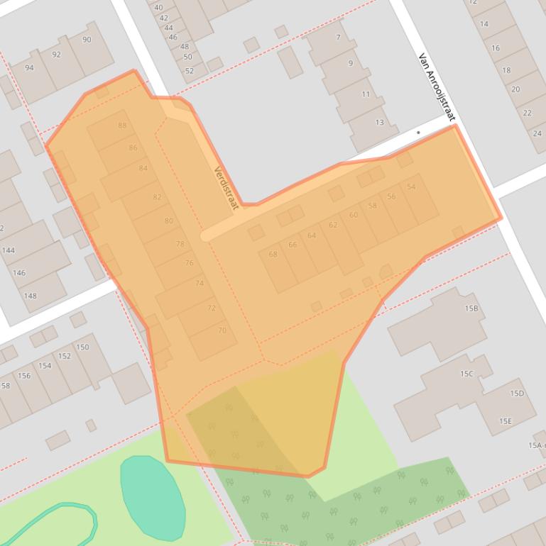 Kaart van postcodegebied 5343VG.