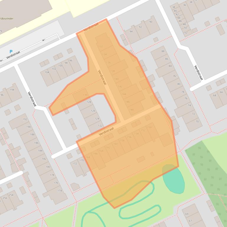 Kaart van postcodegebied 5343VJ.