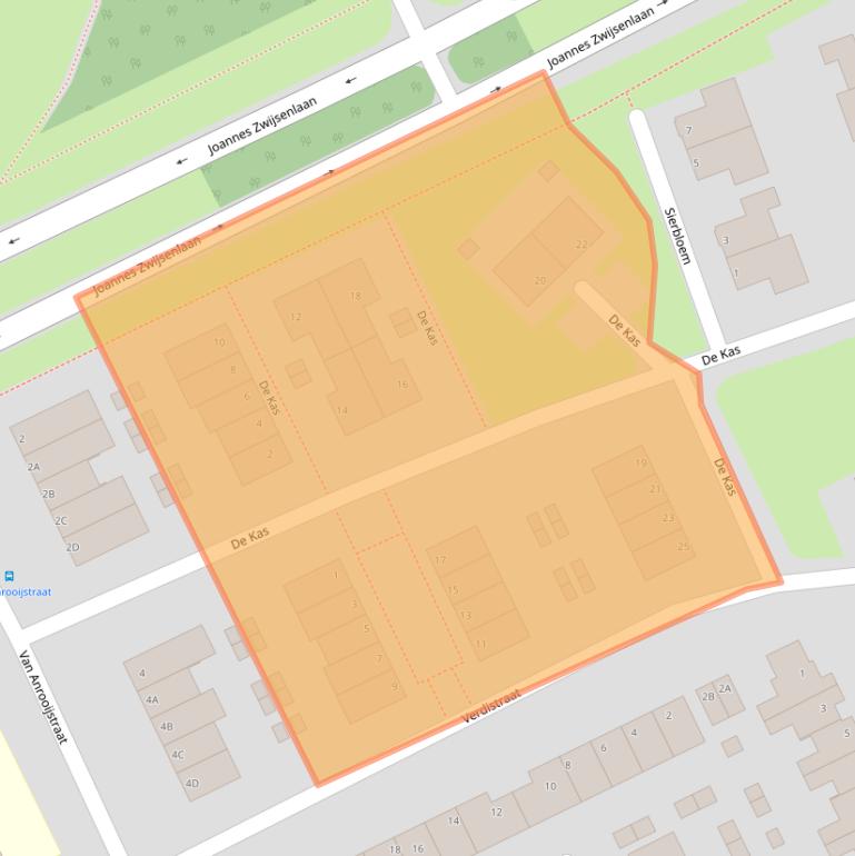 Kaart van postcodegebied 5343VR.