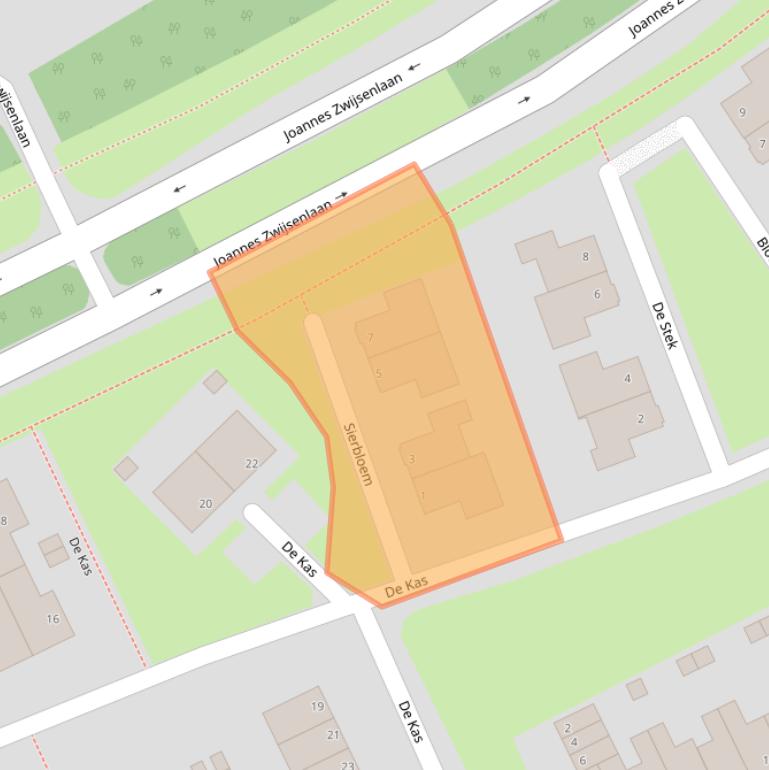 Kaart van postcodegebied 5343VS.