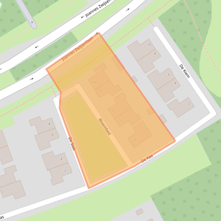 Kaart van postcodegebied 5343VV.