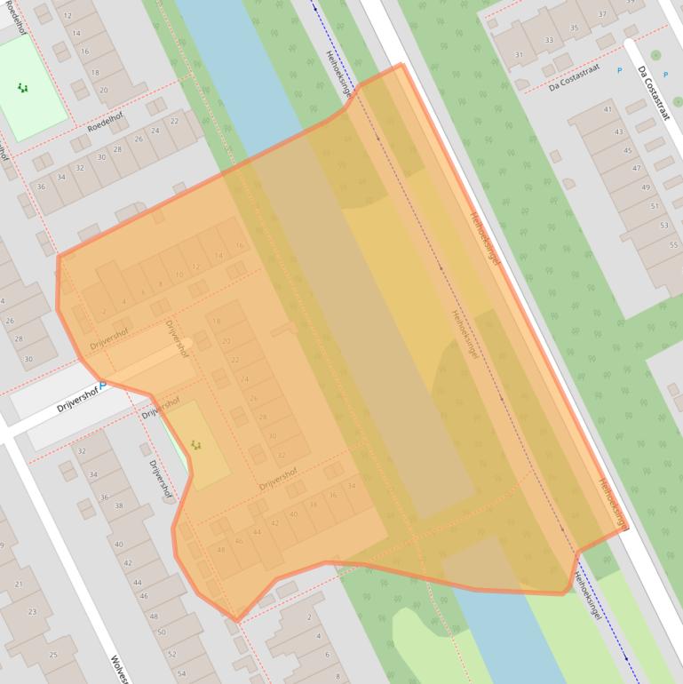 Kaart van postcodegebied 5343XB.