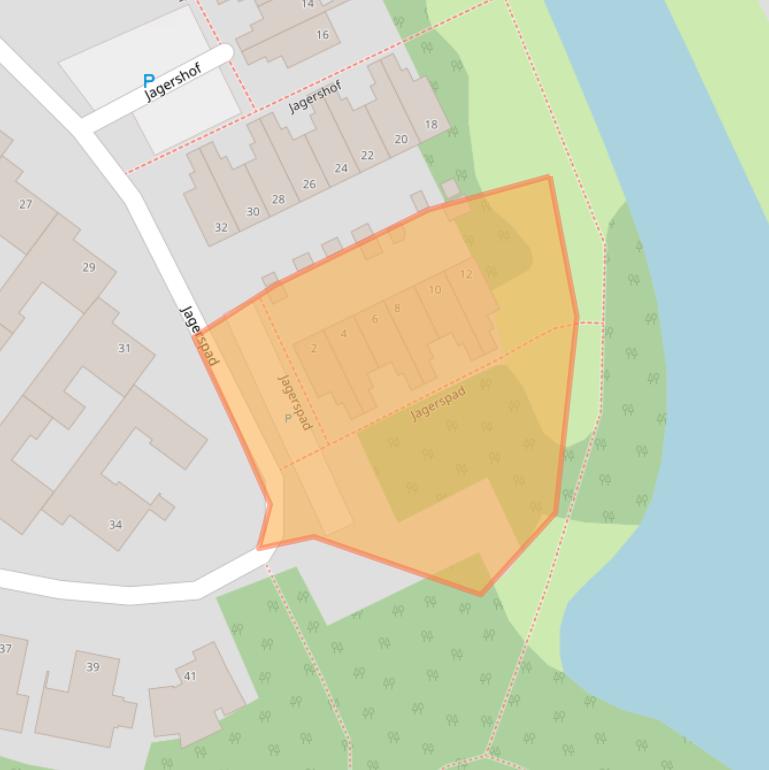 Kaart van postcodegebied 5343XE.