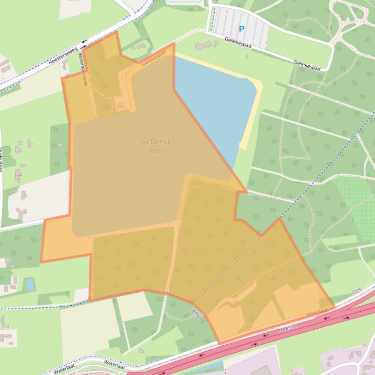 Kaart van postcodegebied 5343XP.