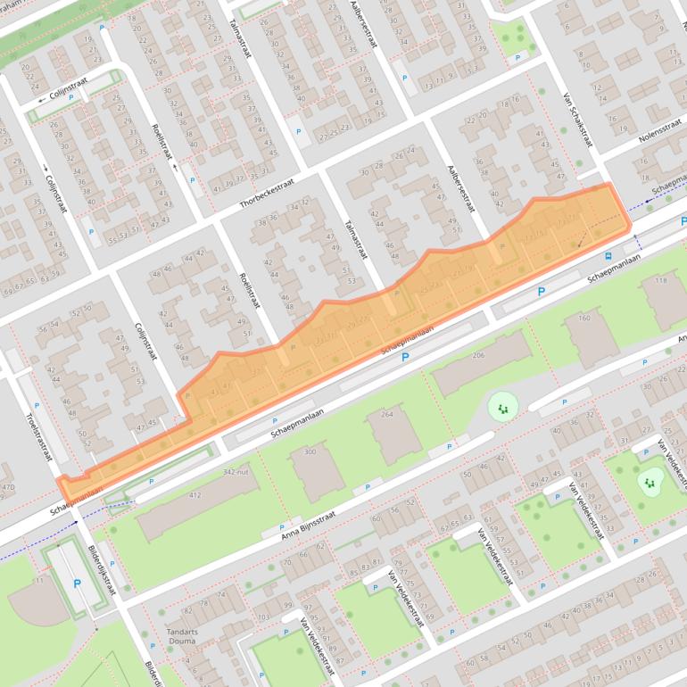 Kaart van postcodegebied 5344BA.