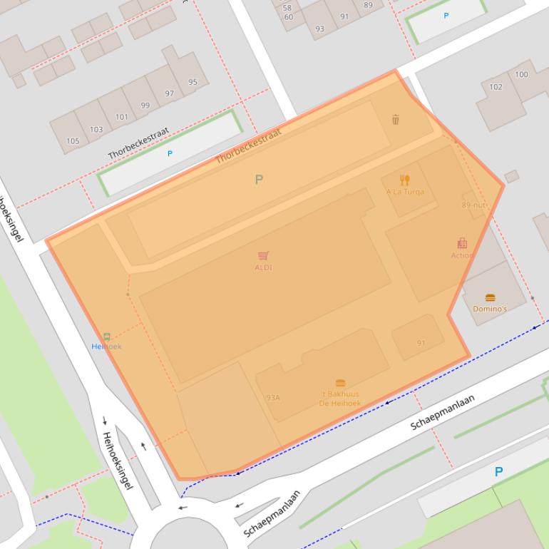 Kaart van postcodegebied 5344BC.