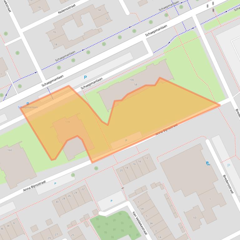 Kaart van postcodegebied 5344BG.