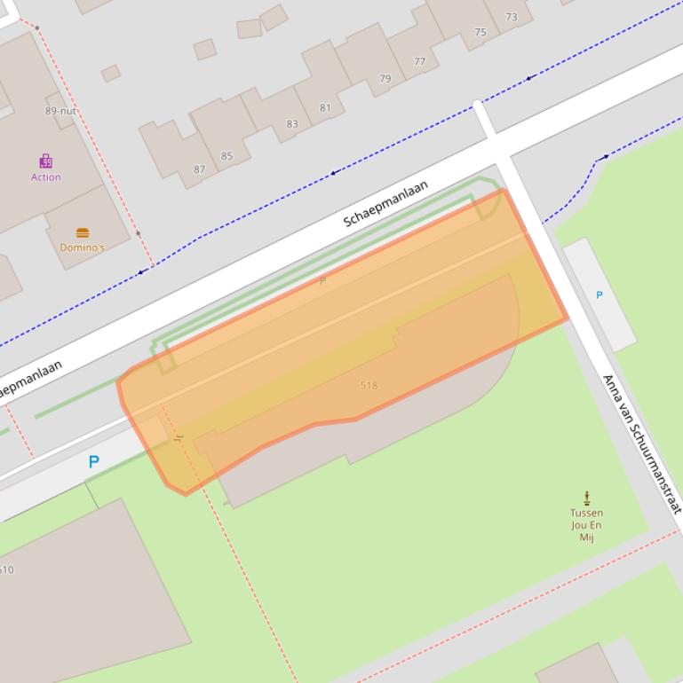 Kaart van postcodegebied 5344BP.