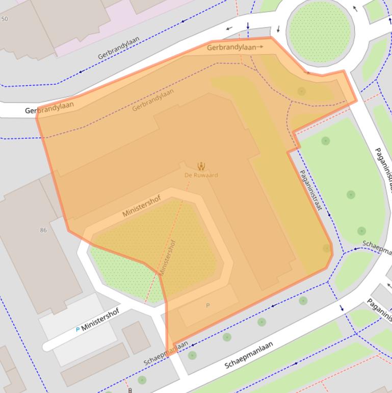 Kaart van postcodegebied 5344BT.