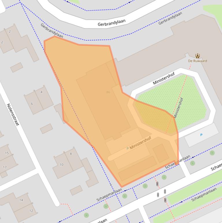 Kaart van postcodegebied 5344BV.