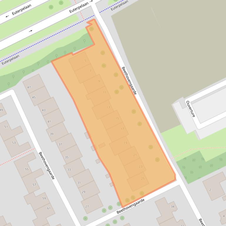 Kaart van postcodegebied 5344CB.