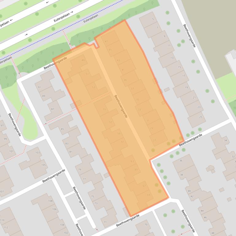 Kaart van postcodegebied 5344CC.