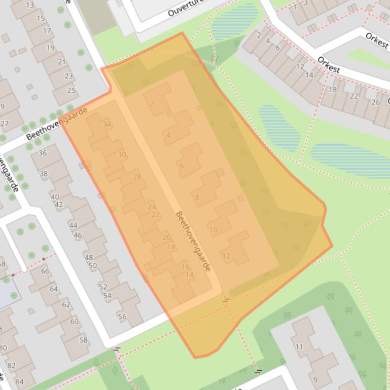 Kaart van postcodegebied 5344CH.