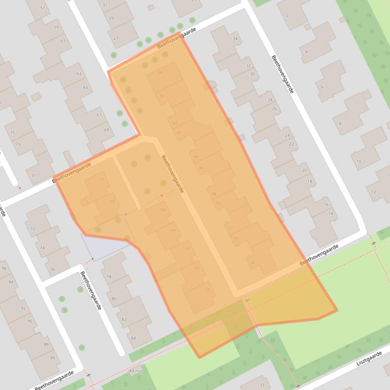 Kaart van postcodegebied 5344CJ.