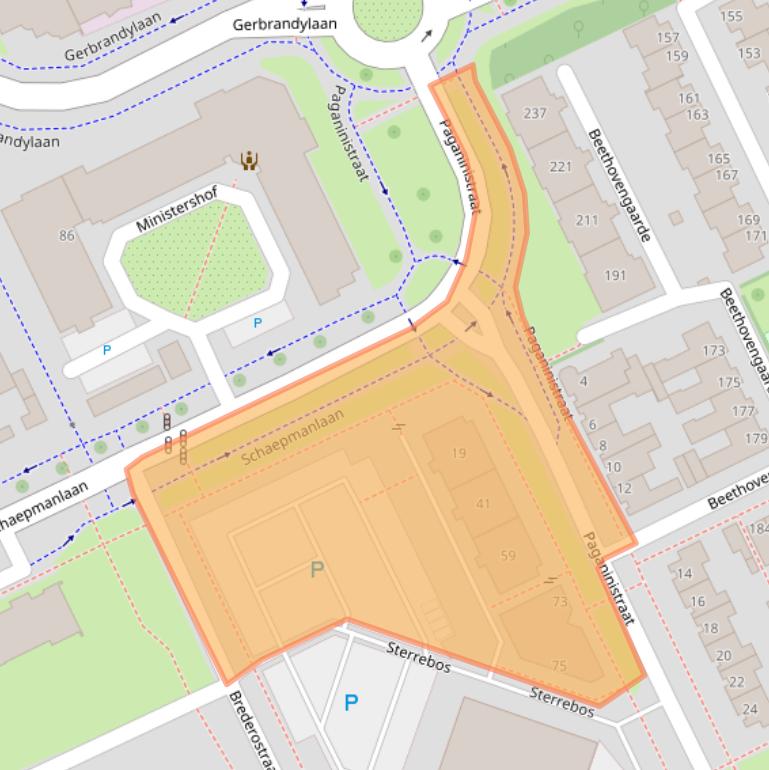 Kaart van postcodegebied 5344CM.