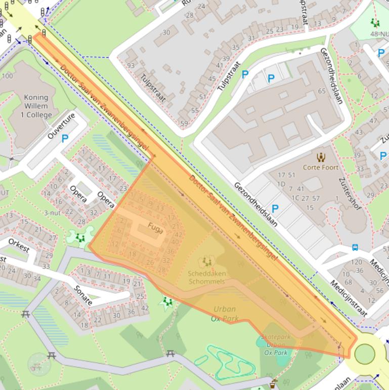 Kaart van postcodegebied 5344DZ.