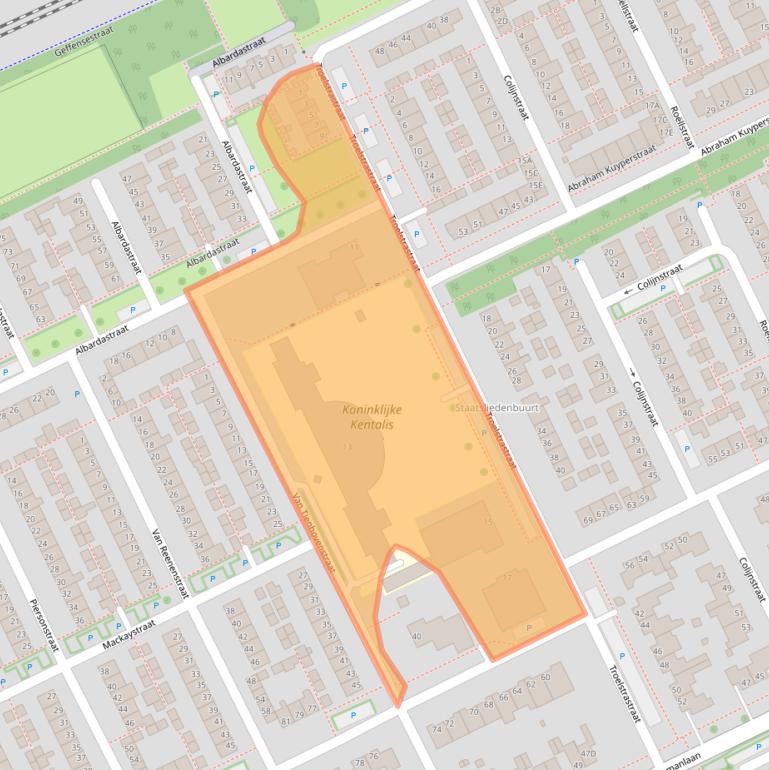 Kaart van postcodegebied 5344GK.
