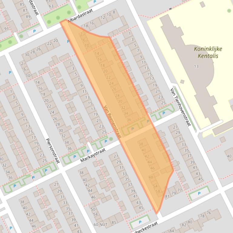 Kaart van postcodegebied 5344GR.