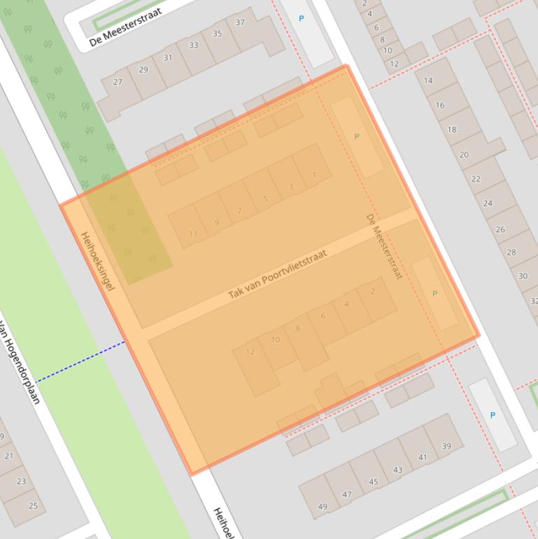 Kaart van postcodegebied 5344GZ.