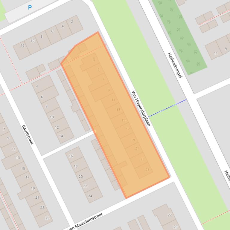 Kaart van postcodegebied 5344HE.