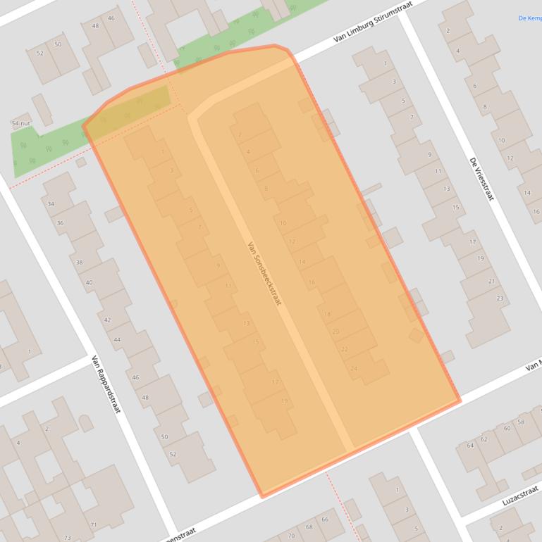 Kaart van postcodegebied 5344JB.