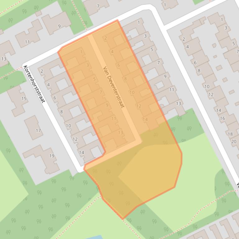 Kaart van postcodegebied 5344KC.