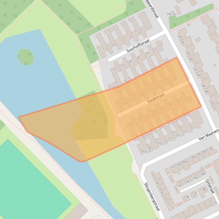 Kaart van postcodegebied 5344KG.