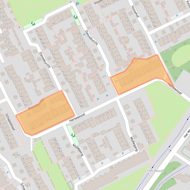 Kaart van postcodegebied 5344LE.