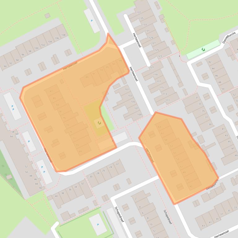 Kaart van postcodegebied 5344LG.