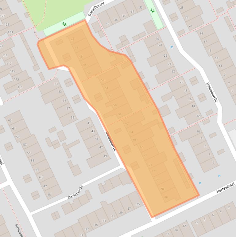 Kaart van postcodegebied 5344LP.