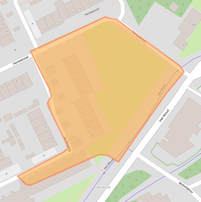 Kaart van postcodegebied 5344LS.