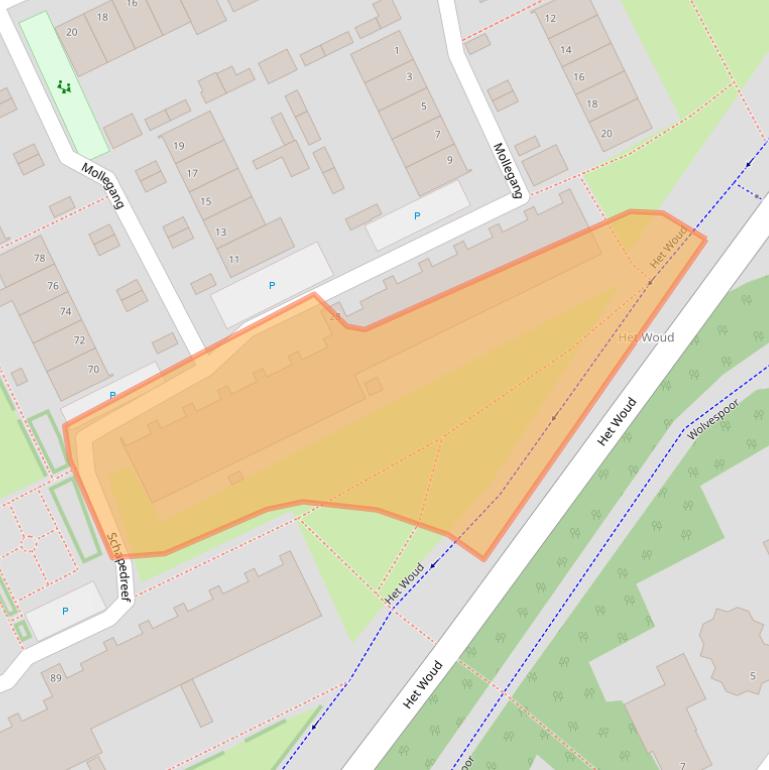 Kaart van postcodegebied 5344LT.