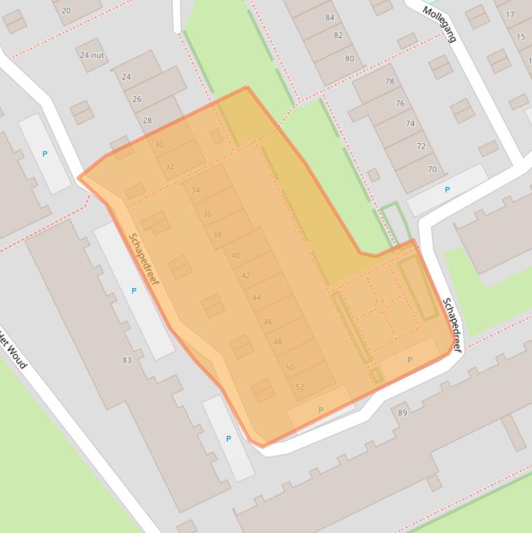 Kaart van postcodegebied 5344NG.