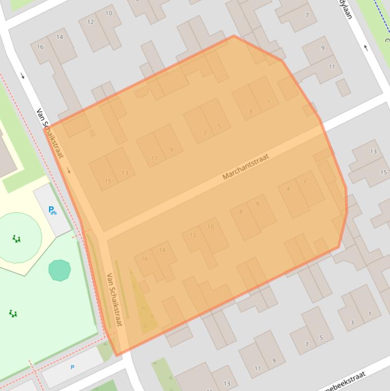 Kaart van postcodegebied 5344SG.