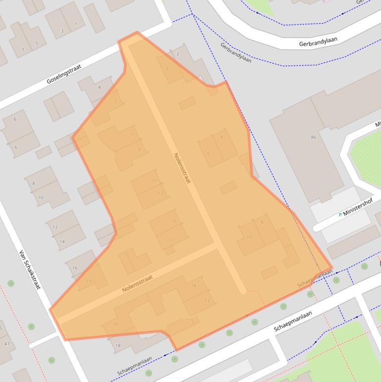 Kaart van postcodegebied 5344SK.