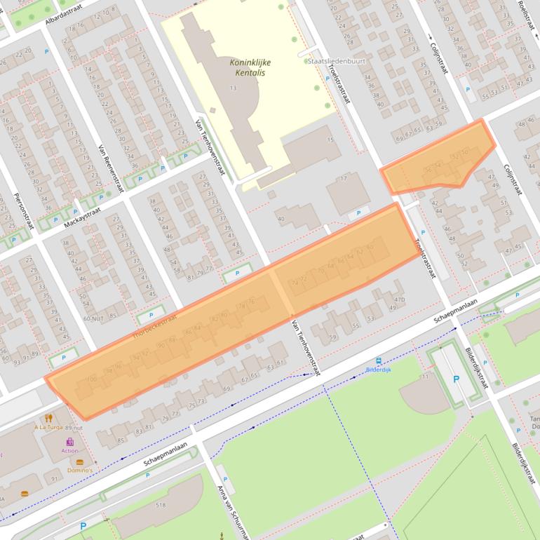 Kaart van postcodegebied 5344SP.