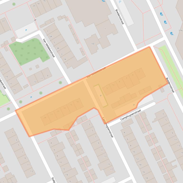 Kaart van postcodegebied 5344TC.