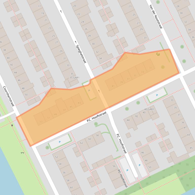 Kaart van postcodegebied 5344XB.