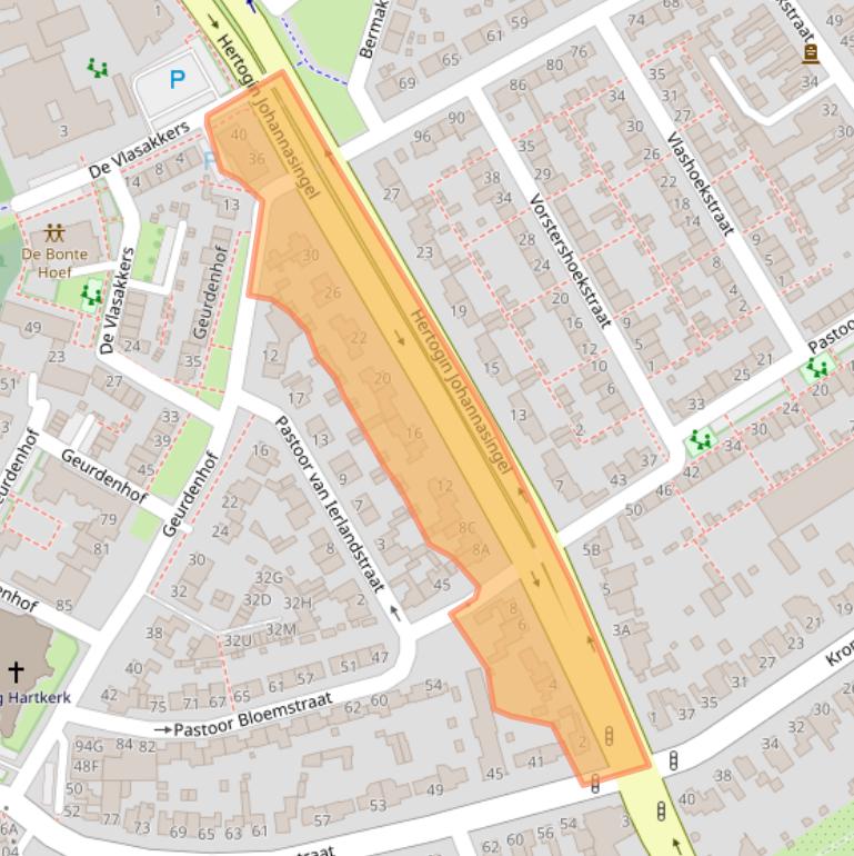 Kaart van postcodegebied 5345AJ.