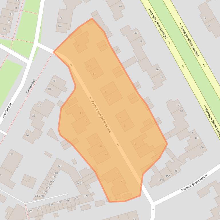 Kaart van postcodegebied 5345AL.